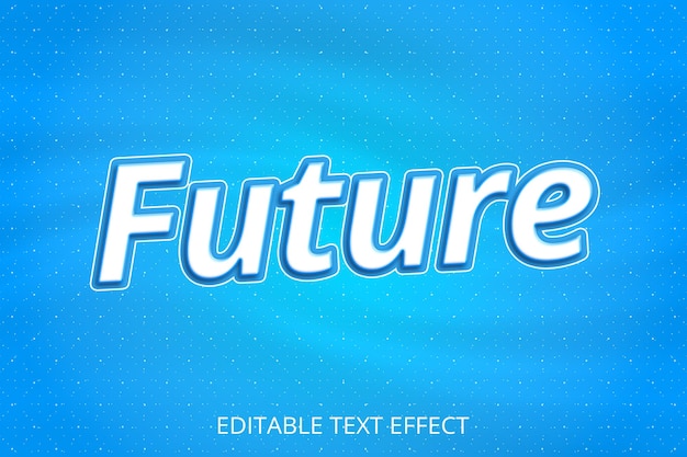 PSD future editable white text effect