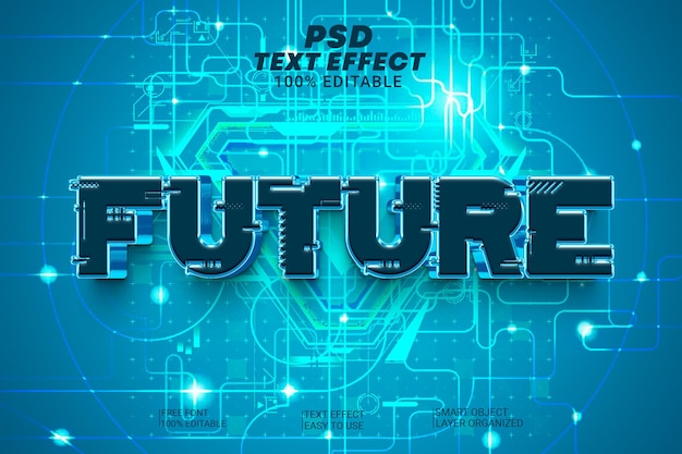 PSD Future text style effect