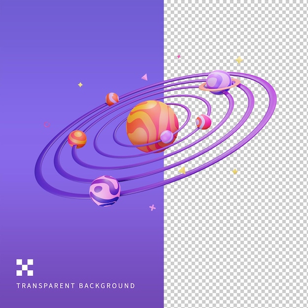 PSD Galaxy 3D Illustration