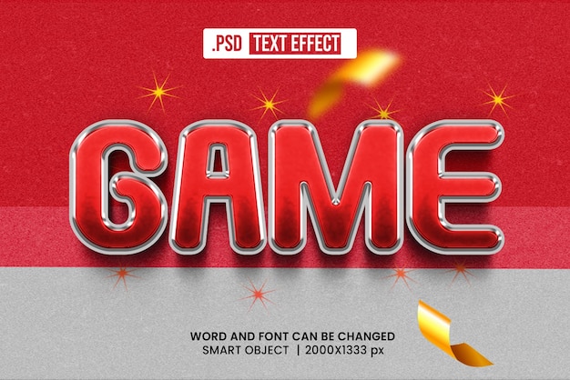 PSD Game 3D Text Effect Editable