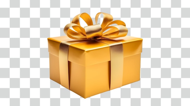 PSD gift box isolated on transparent background