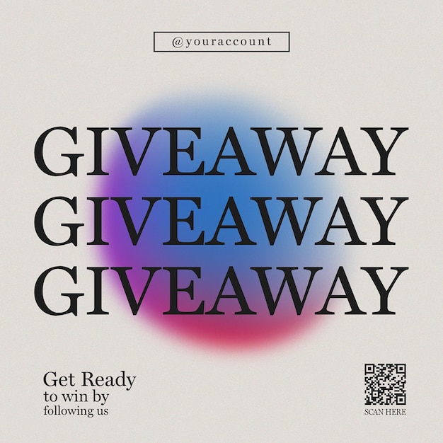 PSD psd giveaway instagram social media post template