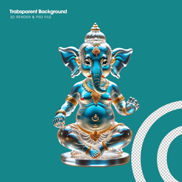 PSD psd glass statue ganesha