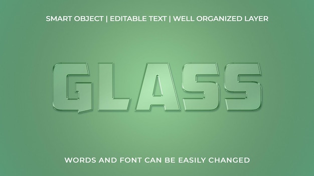 PSD glass style font text effect