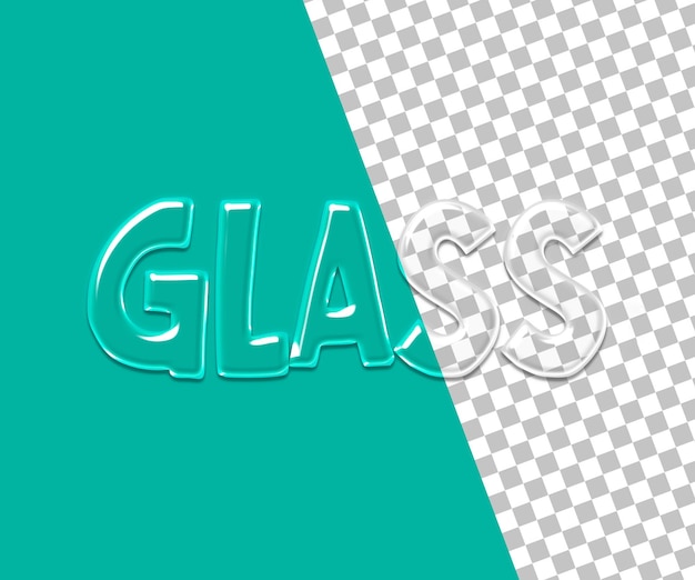 PSD psd glass style text effect