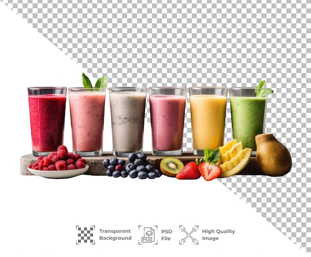 PSD psd glass of tasty smoothie isolated on transparent background