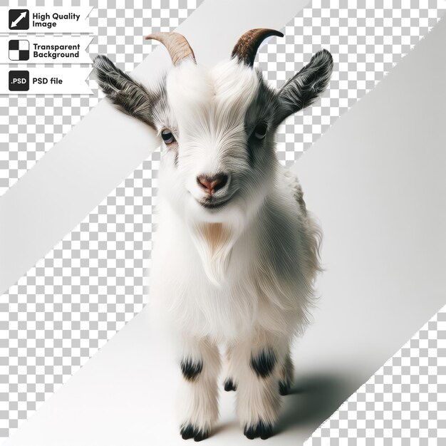 PSD goat on transparent background with editable mask layer