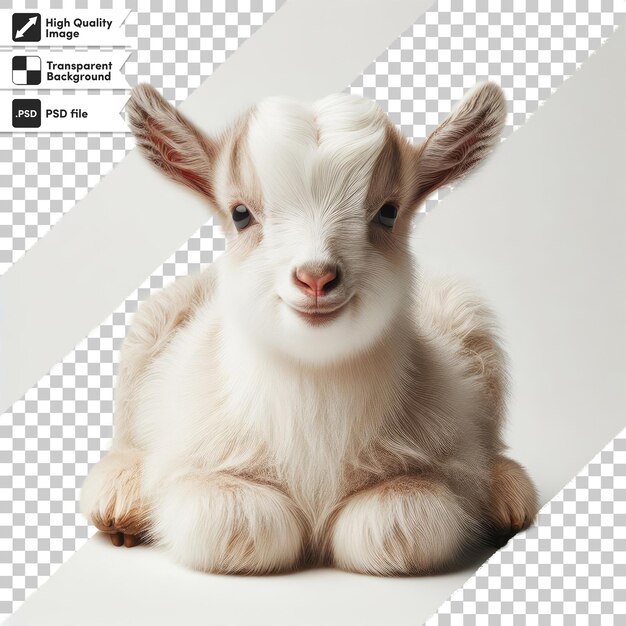 PSD goat on transparent background with editable mask layer