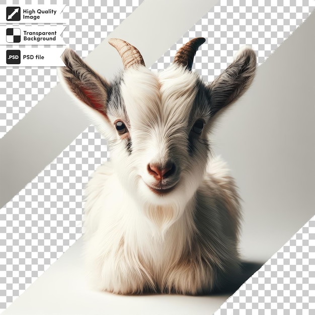 PSD goat on transparent background with editable mask layer