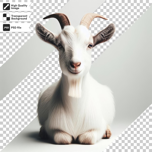 PSD goat on transparent background with editable mask layer