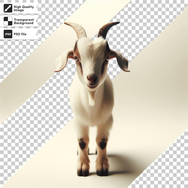 PSD goat on transparent background with editable mask layer