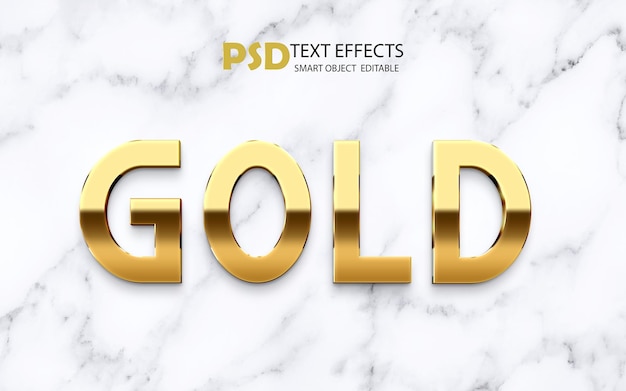 PSD psd gold text style effect