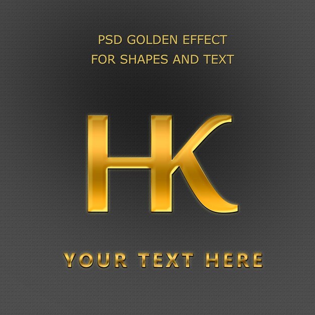 PSD psd golden effect