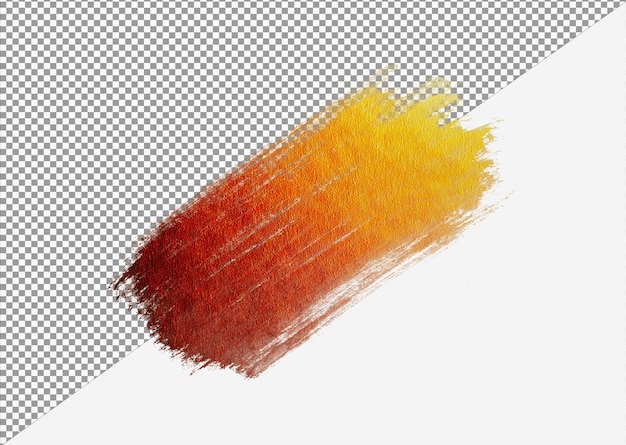 PSD gradient color brush stroke on transparent background