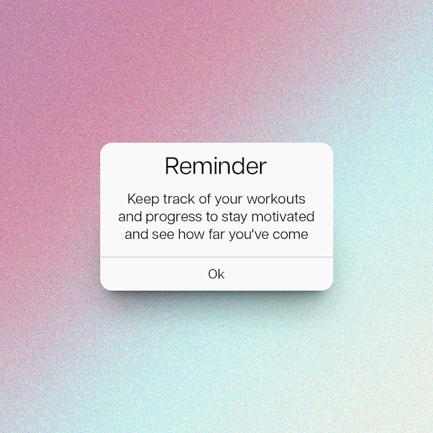 PSD Gradient Reminder Design for Social Media and Instagram Post Template