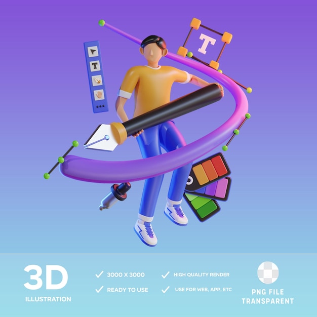 PSD psd graphic designer 3d illustration