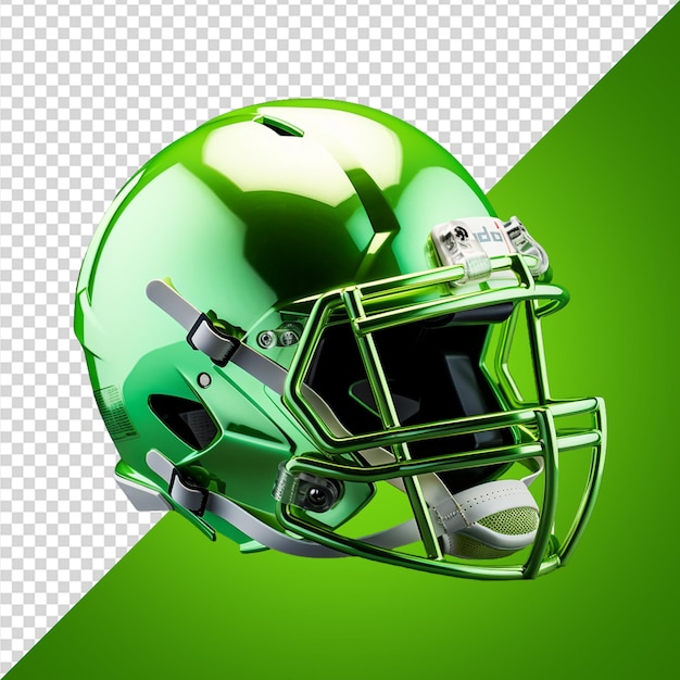 PSD Green color 3d render football helmet mockup