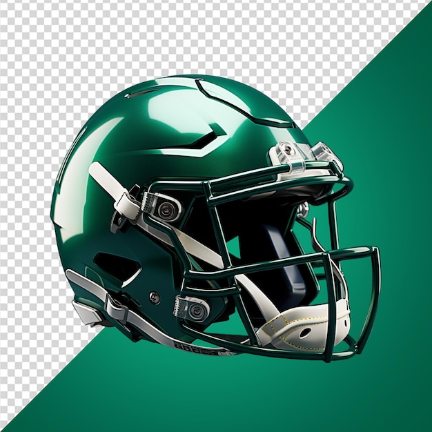 PSD Green color 3d render football helmet mockup