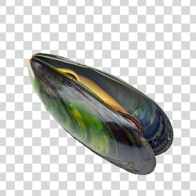 PSD psd green mussels on transparent background