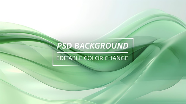 PSD green waves background