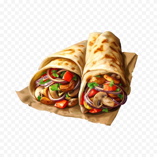 PSD psd halifax donair isolated on transparent background