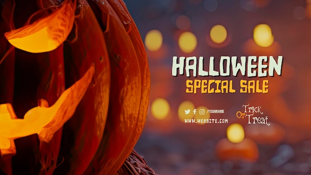 PSD psd halloween sale composition