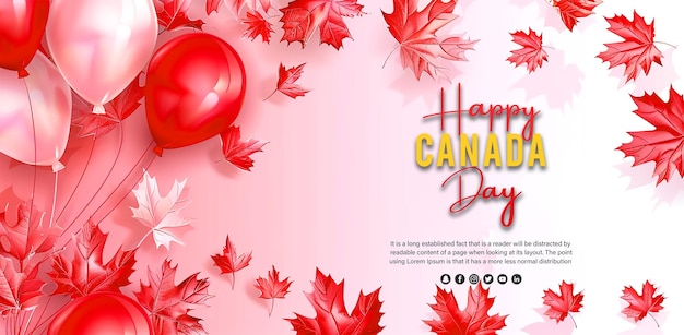 PSD psd happy canada day banner