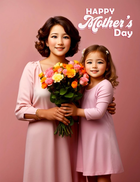 PSD Happy mothers day celebraction banner design generated by ai