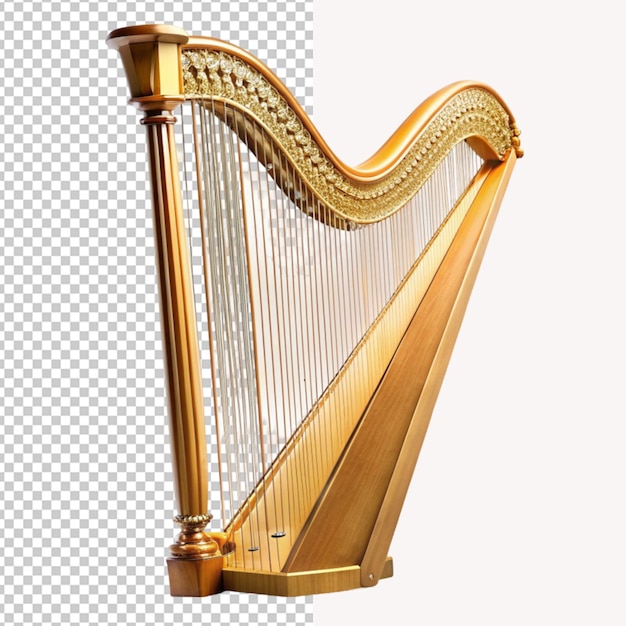 PSD of a harp isolated on transparent background