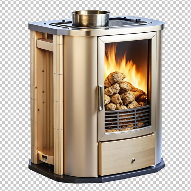 PSD of a Harvie m3 wood burning sauna stove on transparent background