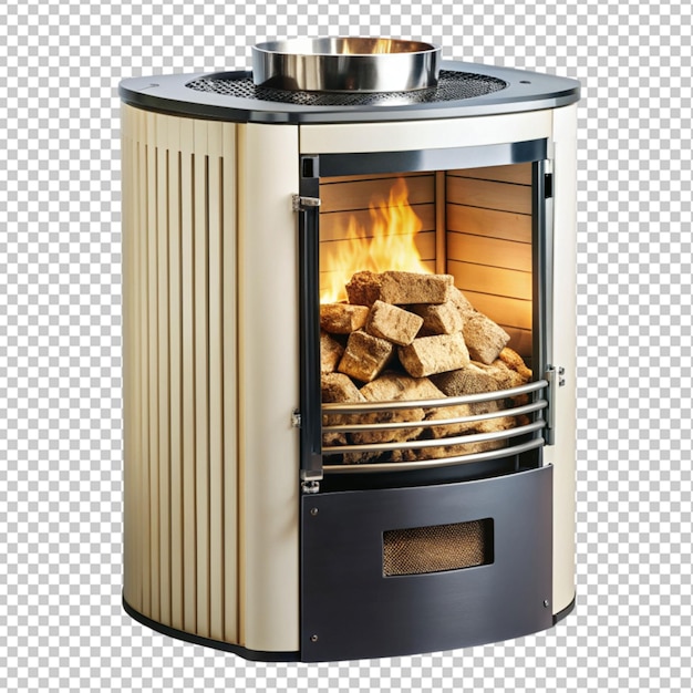 PSD of a Harvie m3 wood burning sauna stove on transparent background