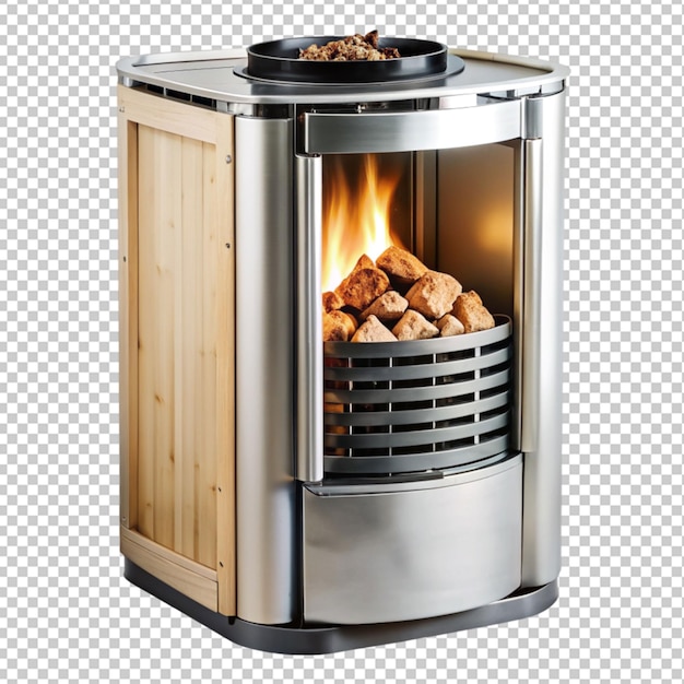 PSD of a Harvie m3 wood burning sauna stove on transparent background