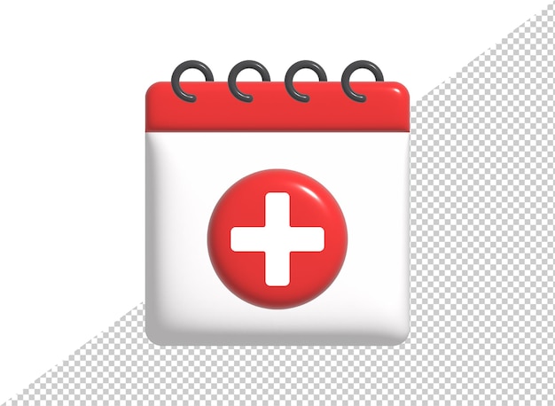 PSD Health Appointment comic bubble icon 3d render illustration