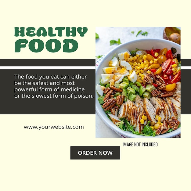 PSD psd healthy food social media instagram post template