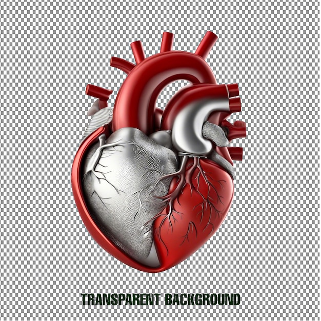 PSD Heart Cartoon Character with Transparent Background