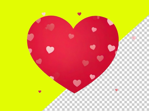 PSD of a heart icon on transparent background