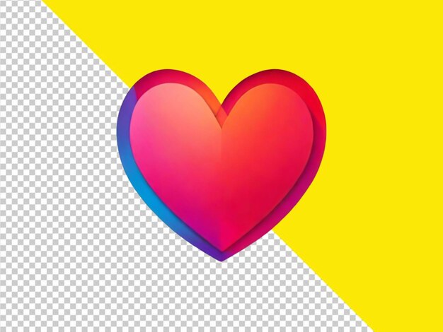 psd of a heart icon valentine day concept on transparent background