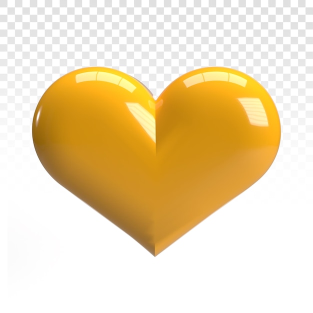 PSD heart on transparent background