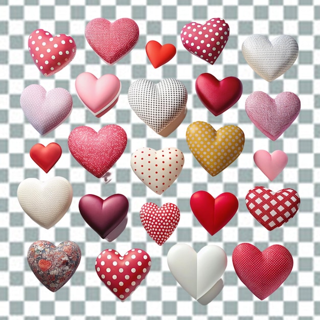 PSD hearts decoration isolated