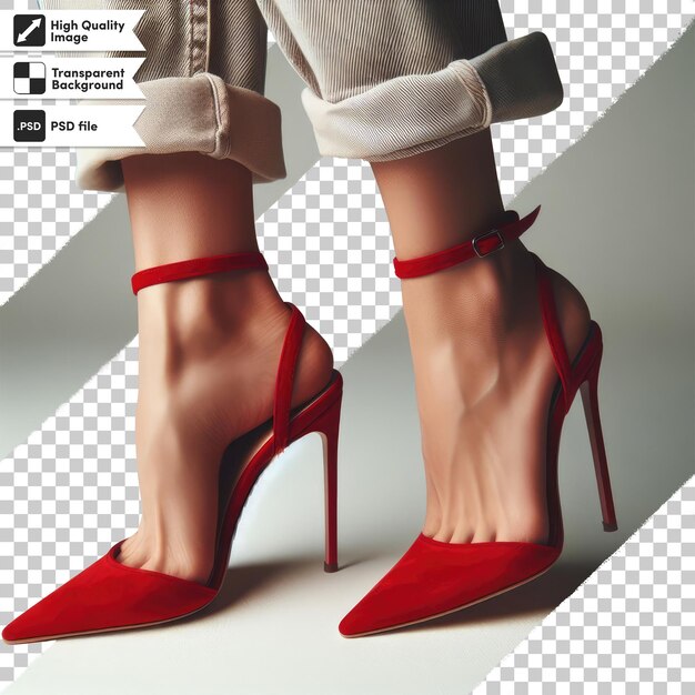 PSD high heel shoes on transparent background