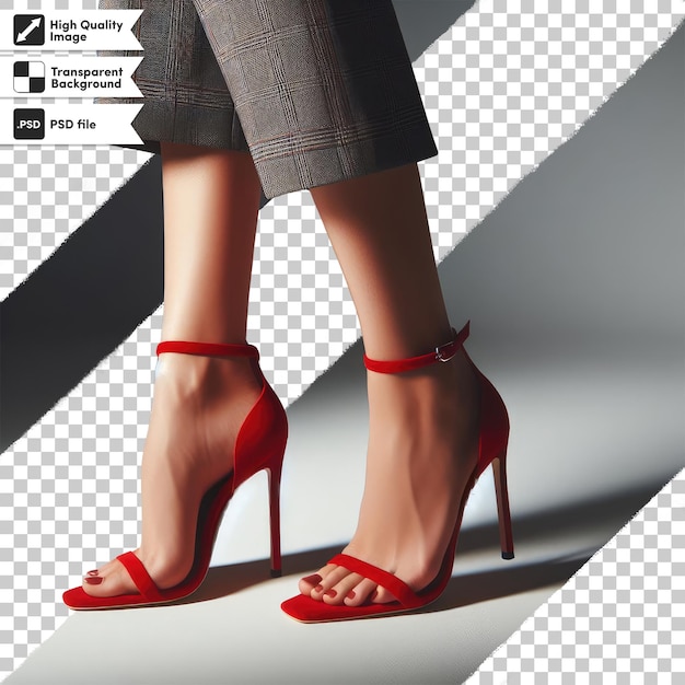 PSD high heel shoes on transparent background