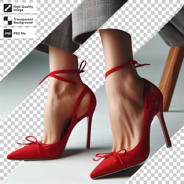 PSD psd high heel shoes on transparent background