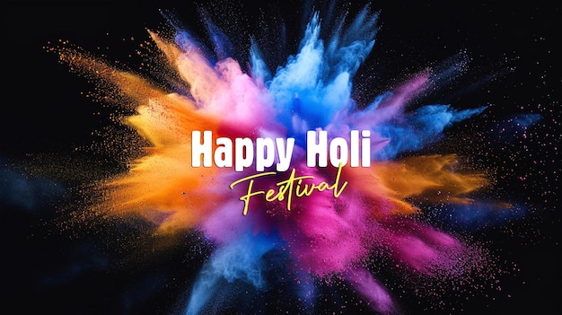 PSD holi festival celebration poster template