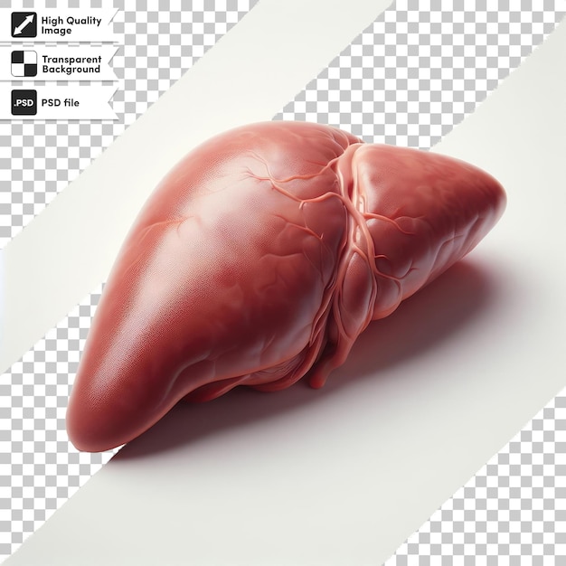 PSD psd human liver organ on transparent background with editable mask layer