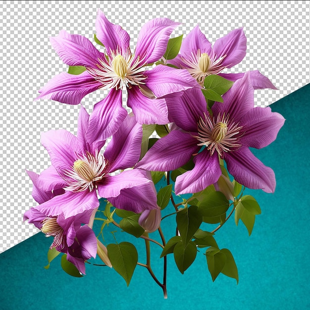 PSD hyacinth flowers on transparent background