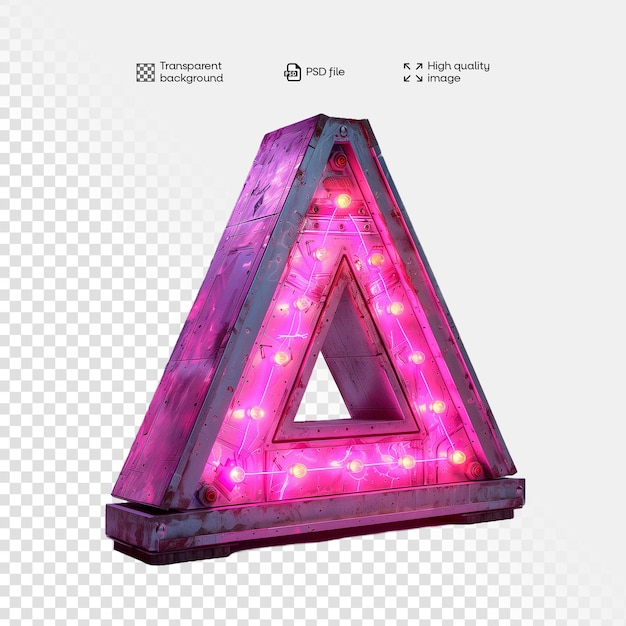 PSD Image of a futuristic triangle without background