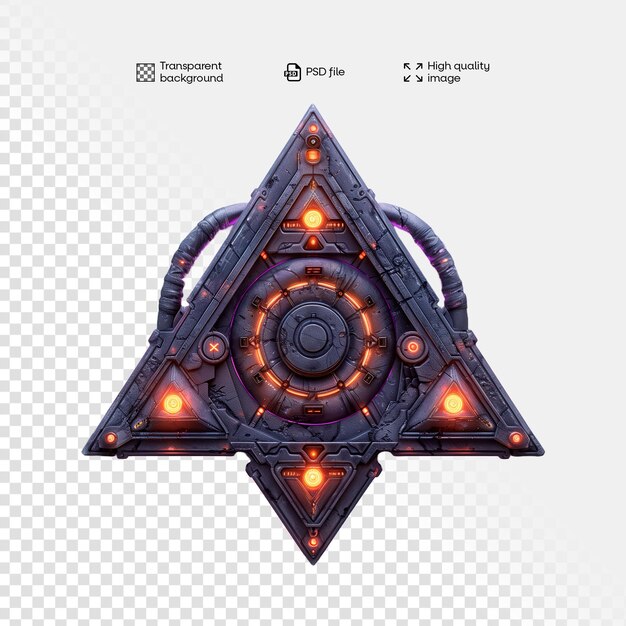 PSD Image of a futuristic triangle without background