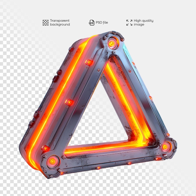 PSD Image of a futuristic triangle without background