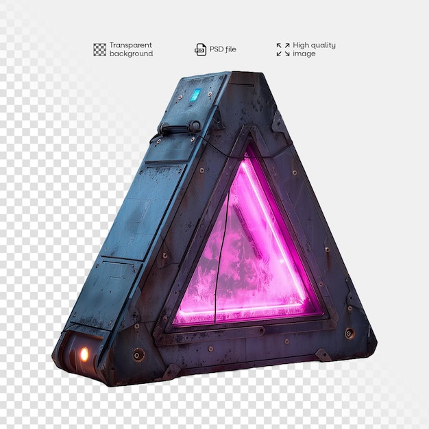 PSD Image of a futuristic triangle without background