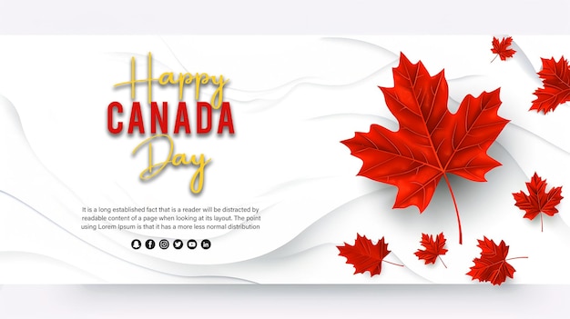 psd Independence canada day banner